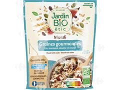 Céréales Bio Muesli aux Graines Sans Sucre Ajoutés Jardin Bio 375g.