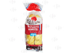 Baguettes Viennoises Nature La Boulangère 4 pièces 340g