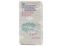 Serviettes Ultra Minces Normal Carrefour Blanc 28 unités