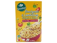 Mélange Boulgour Lentilles Petits Carrefour 2 unités de 200g.