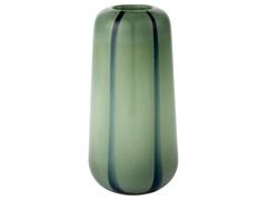 Vase en porcelaine Long Vert avec Bande Verte Kasa14x30cm