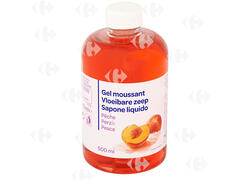 Gel Moussant Pêche Carrefour Blanc 500ml