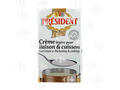 Crème UHT 18% Mg Président 1L