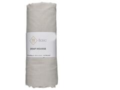 Drap Housse Beige Clair Tex Home 140x200cm.