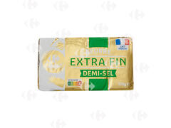 Beurre Demi-Sel Extra Fin 80%Mg Carrefour 125g