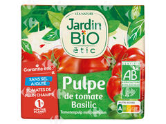 Brique Pulpe de Tomate au Basilic Bio Jardin Bio 500g.