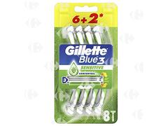Rasoir Jetable Blue III Sensitive Gillette 6+2 unités