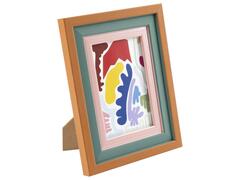 Cadre Décoratif Marron et Vert Kasa 10x15cm