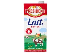 Lait UHT Entier Président 1L.