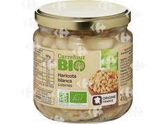 Haricots Blancs Bio Cuisinés Carrefour Bio 410g.