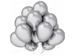 Pack de 100 Ballons en Latex Ronds Argent métallisé