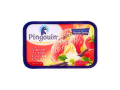 Crème Glacée Vanille Fraise en Bac Pingouin 1L.