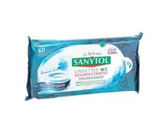 Lingettes Desinfectantes WC  SANYTOL 60 Lingettes