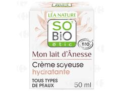 Crème Visage Hydratante mon Lait d'Ânesse Bio So'Bio 50ml