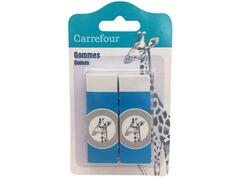 Gommes Plastiques Carrefour 2 unités