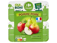Compote Pomme et Poire Carrefour Classique 100g 4 unités