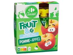 Compotes en Gourde Pomme Sans Sucres Carrefour Classic 4x90g