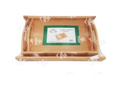 Set de 2 Plateaux en Bambou 38cm-44cm.