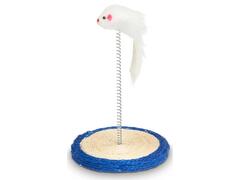 Griffoir pour Chat avec Corde Ressort et Souris Mascow 15x24x15 cm