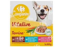 Pâtée pour Chien Adultes Terrines Viandes Légumes Carrefour 3x300g