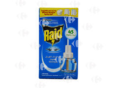 Recharge Liquide Insecticite Antivolant Raid 45 Nuits.