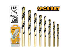 Jeu de 8 Forets Helicoidaux Ingco