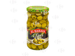 Bocal d'Olives Vertes Dénoyautées El Baraka 72cl.