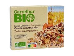Barres Graines et Amandes Carrefour Bio 4x25g