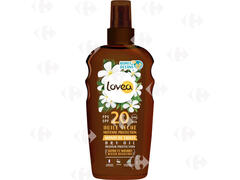 Huile Sèche Moyenne Protection SPF 20 Monoï Tahiti Lovea 150ml.