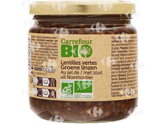 Lentilles Bio Vertes Carrefour Bio 410g.