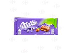 Tablette de Chocolat au Lait aux Noisettes Milka 90g