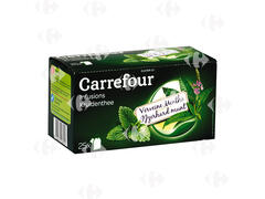 Infusions Verveine Menthe Carrefour 25 sachets