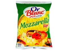 Fromage Mozzarella Râpée 38% Mg Or Blanc 200g