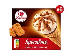 Cornets Glace Spéculoos Carrefour Extra 6 unités 408g