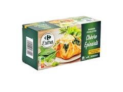 Feuilletés Chèvre Épinard Carrefour 100g 4 unités.