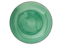 Assiette Creuse Porcelaine Verte Boho Kasa 27cm.