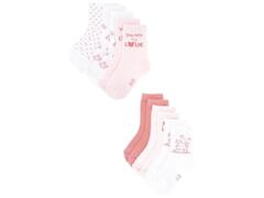 Chaussettes Bébé Rose/Blanc 6 pièces