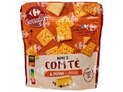 Biscuits Apéritif Comté & Poivre Carrefour Sensation 100g