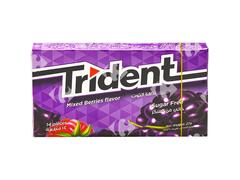 Chewing-Gum Fruits Rouges Mixés sans Sucres Trident 14 unités