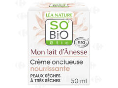 Crème Nourrissante Texture Onctueuse mon Lait d'Ânesse Bio So'Bio 50ml.