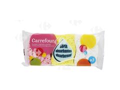 Éponges Végétales Super Absorbant Carrefour 3 unités