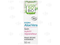 Crème Hydratante Soin Nutritif Réparateur à l'Aloe Vera Bio So'Bio 50ml