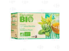 Infusion Verveine Menthe Carrefour Bio 20 unités