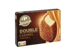 Bâton Glace Double Caramel Carrefour 4 unités 100ml.