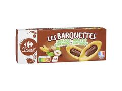 Biscuits Barquettes Choco noisette Carrefour Classic 120g