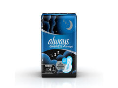 Serviettes Hygiéniques Dreamzzz All-night Maxi Thick Extra-Long Night Always 7 unités.