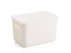 Boîte de Rangement avec Couvercle en Plastique Blanche Kasa 36x26x16 Cm 10 L