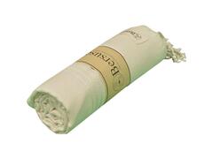 Drap Housse Beige Clair en Percale de Coton Bio Tex Home 160x200 cm