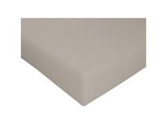 Drap Housse Beige Clair en Percale de Coton Bio Tex Home 180x200 cm