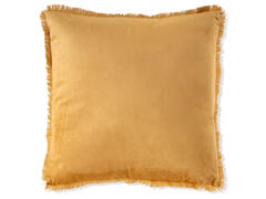 Coussin Faux Uni Jaune 45x45cm.